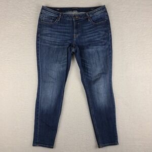 Vigoss Jeans Womens 14x29 Blue Classic Fit Jagger Skinny Dark Wash Denim *